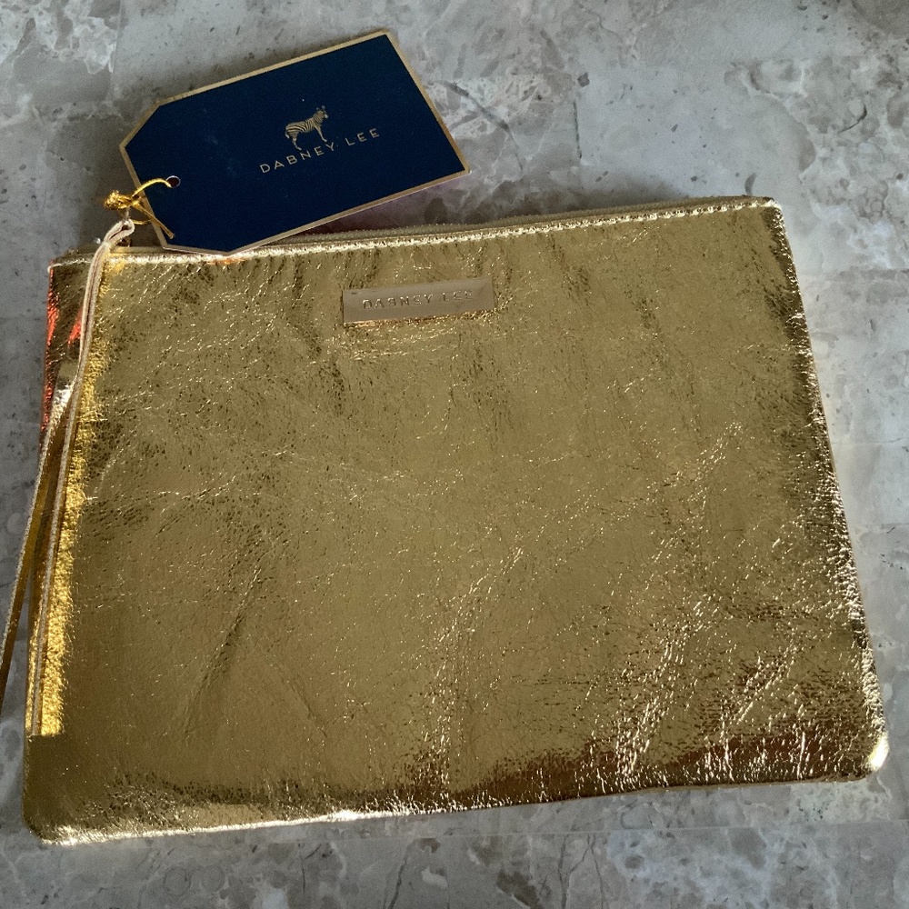 Metallic Gold Cosmetic  Pouch From DABNEY LEE